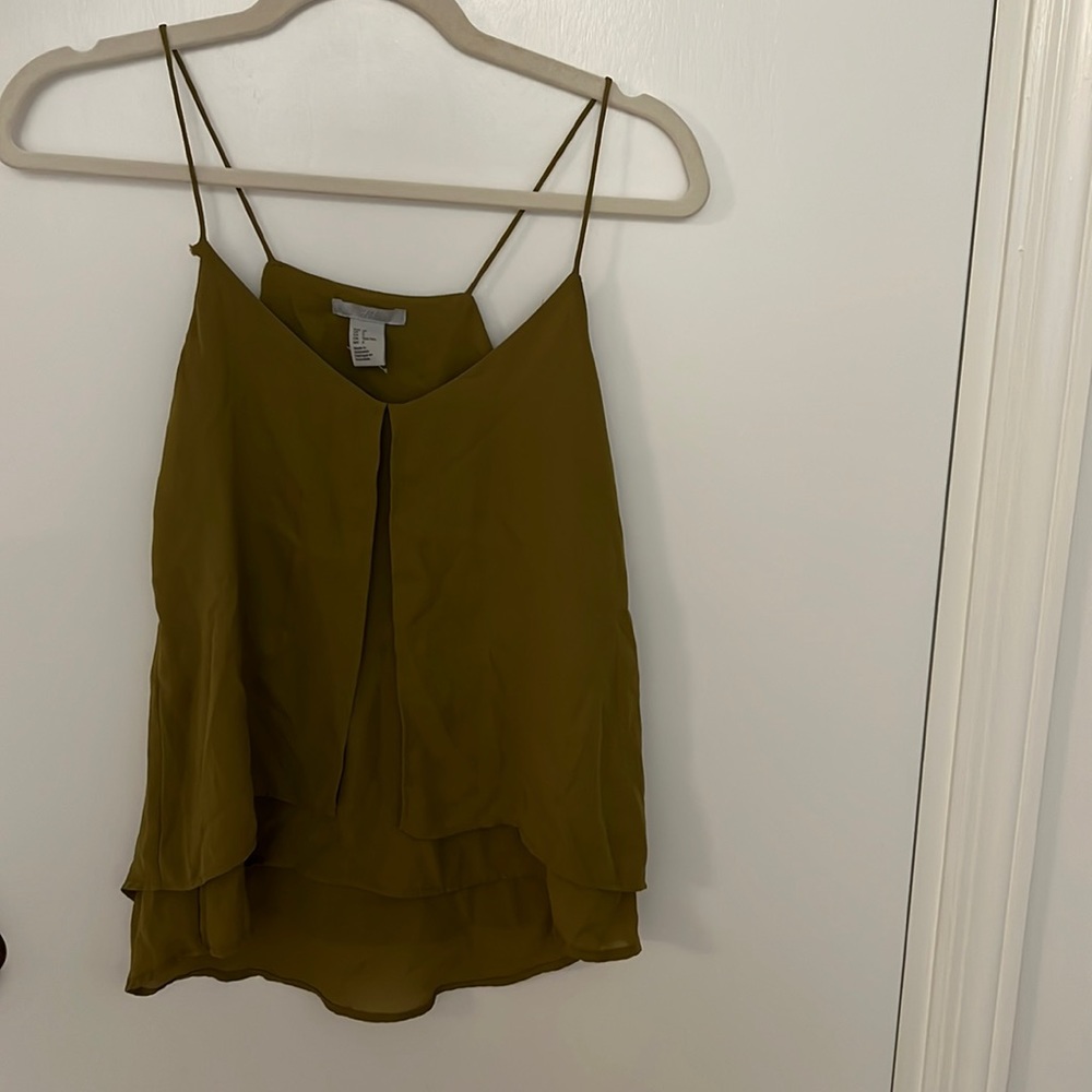 H&M olive green tank, size 2